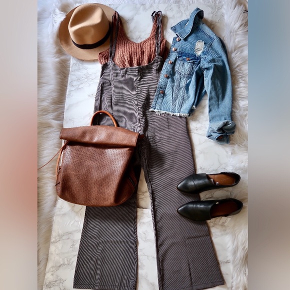 Last Small❣️MADISON-Overall Black& Grey Striped - Picture 3 of 6